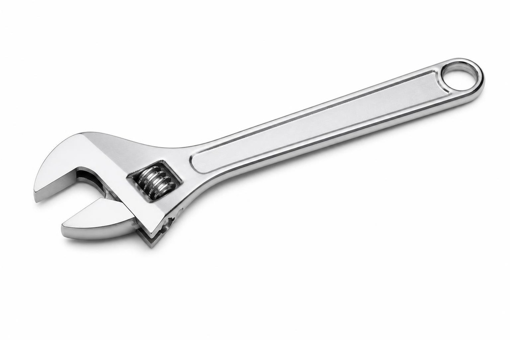 [AW103A] Adj. Wrench 15" Chrome W/o Sleeve KF Taiwan