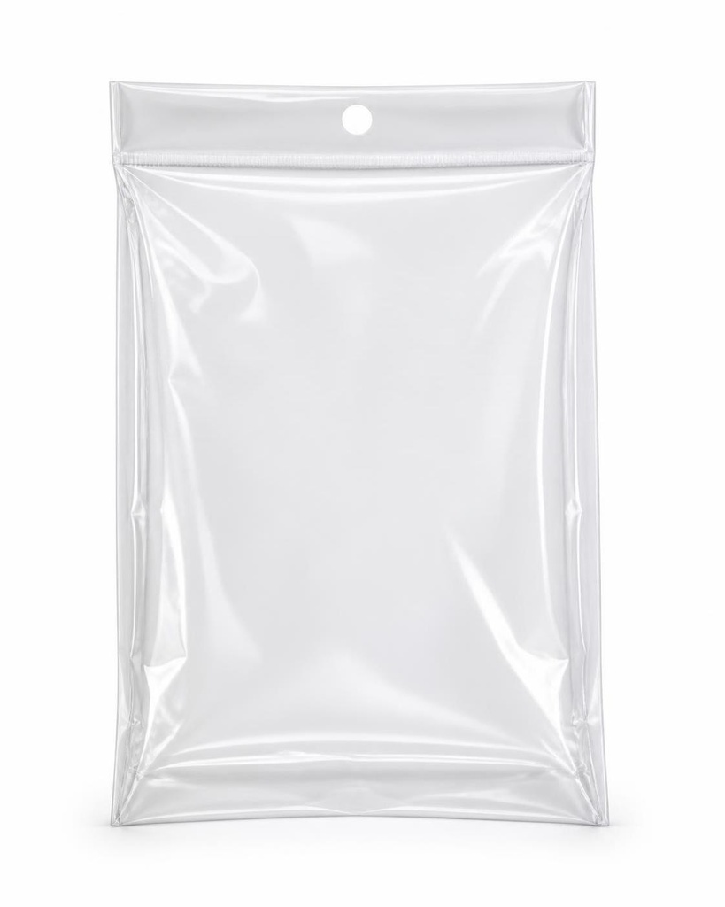 Bopp Header bag, Size: 18.5x25+3+3cm, 30 Micron,1000 PSC/PKT